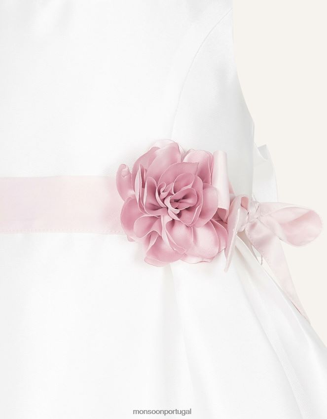 roupas vestido baby audrey duquesa sarja Monsoon garota marfim RPLH8F2138