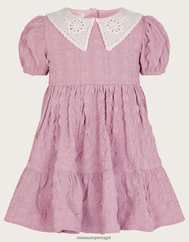 roupas vestido bebê com gola urze Monsoon garota roxo RPLH8F2098