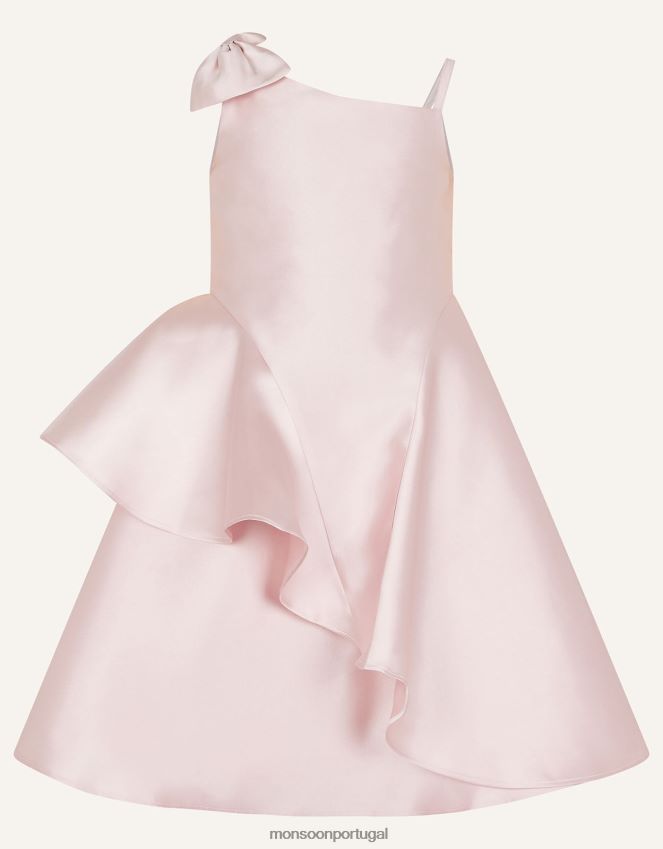 roupas vestido bonnie bow ombro único Monsoon garota rosa (rosa escuro) RPLH8F2025
