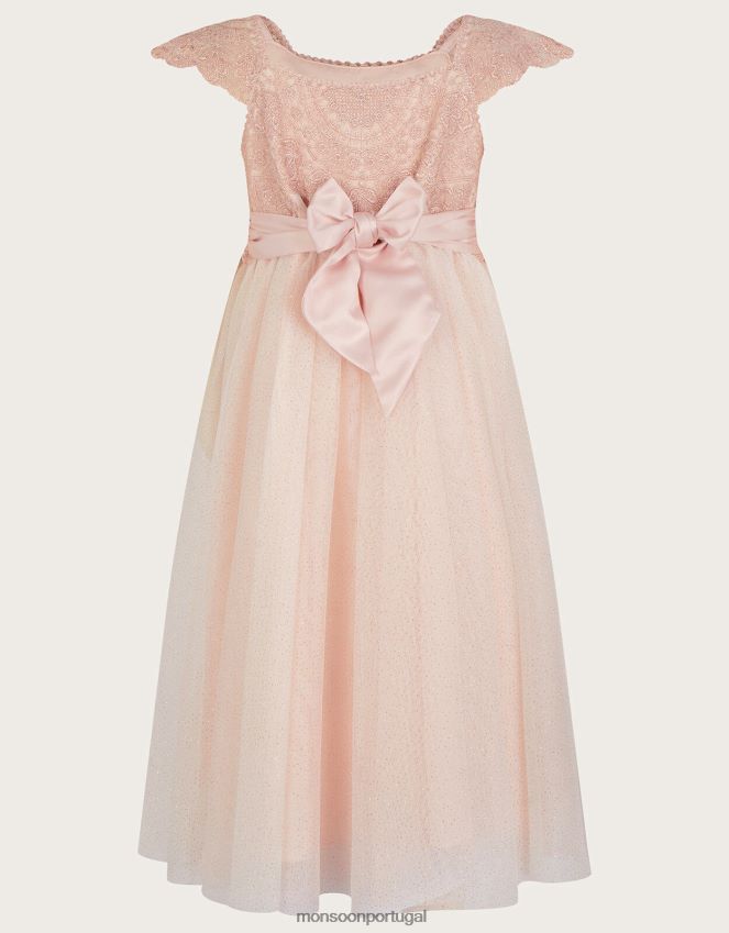 roupas vestido bordado estela Monsoon garota rosa RPLH8F1579
