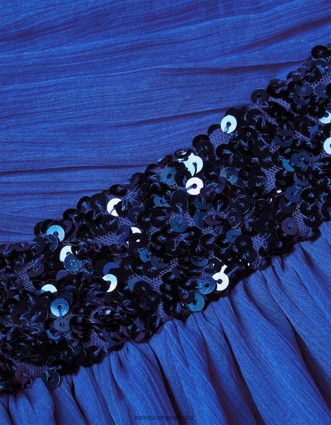 roupas vestido de baile abigail bardot Monsoon garota azul RPLH8F1959