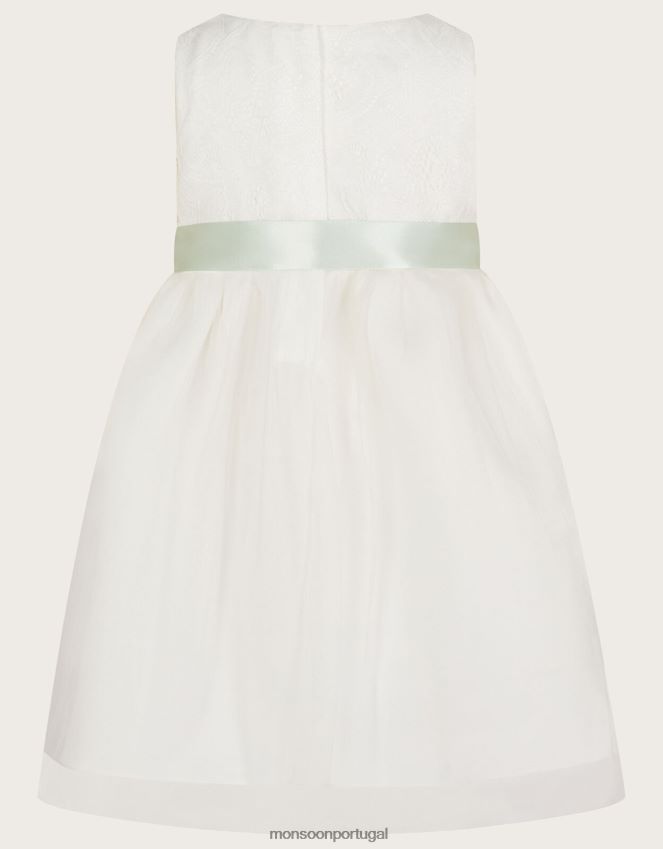 roupas vestido de dama de honra baby freya scuba Monsoon garota marfim RPLH8F2158