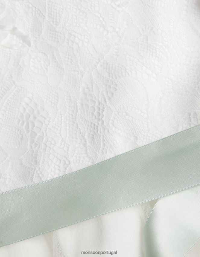 roupas vestido de dama de honra baby freya scuba Monsoon garota marfim RPLH8F2158