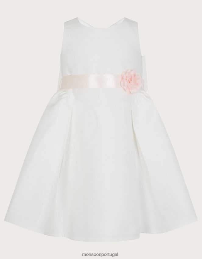 roupas vestido de dama de honra baby holly Monsoon garota marfim RPLH8F2125