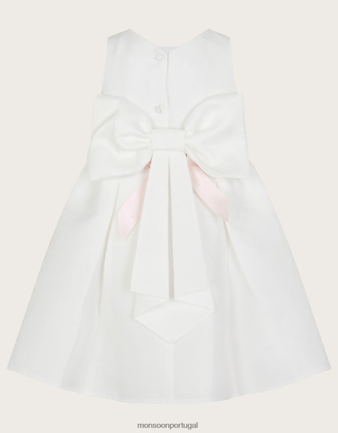 roupas vestido de dama de honra baby holly Monsoon garota marfim RPLH8F2125