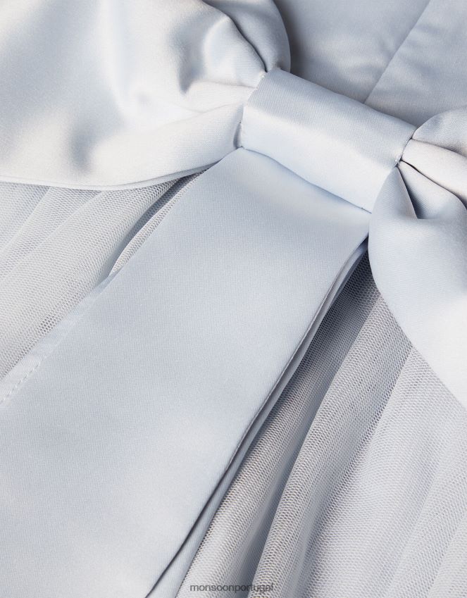 roupas vestido de dama de honra de tule Monsoon garota cinza RPLH8F1572