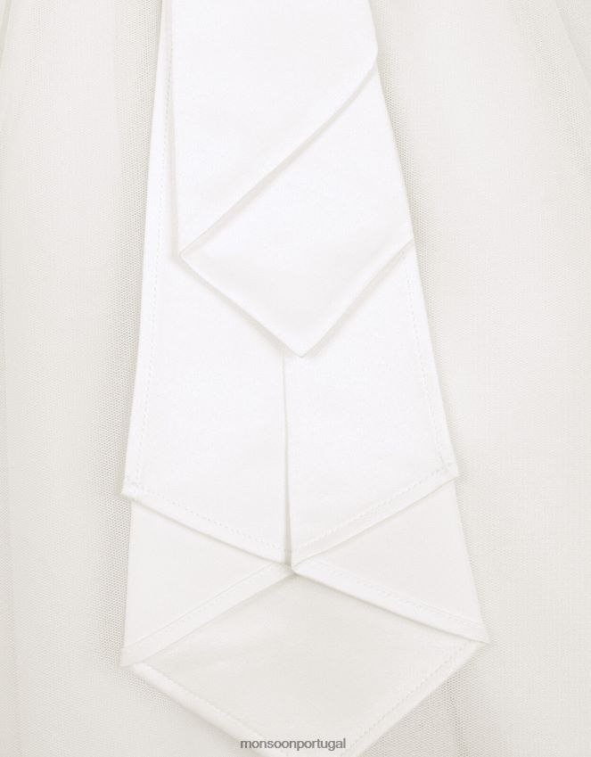 roupas vestido de dama de honra de tule Monsoon garota marfim RPLH8F1868