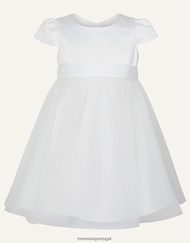 roupas vestido de dama de honra de tule para bebê Monsoon garota marfim RPLH8F2057