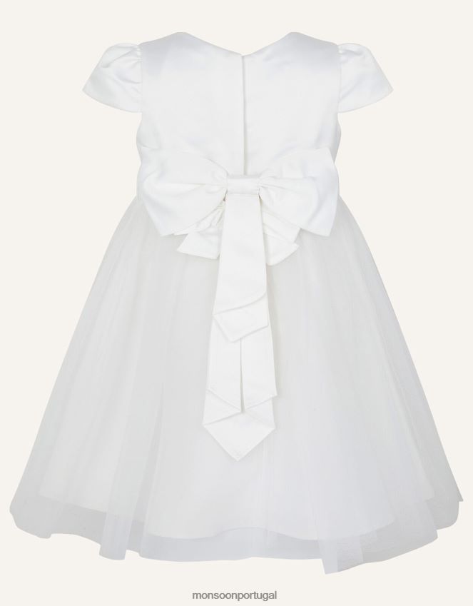 roupas vestido de dama de honra de tule para bebê Monsoon garota marfim RPLH8F2057