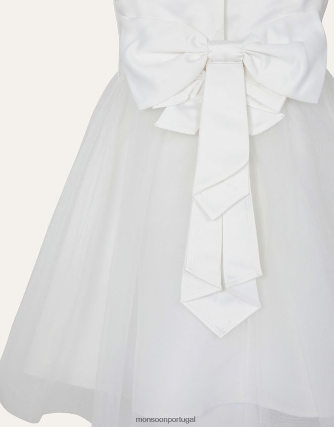 roupas vestido de dama de honra de tule para bebê Monsoon garota marfim RPLH8F2057