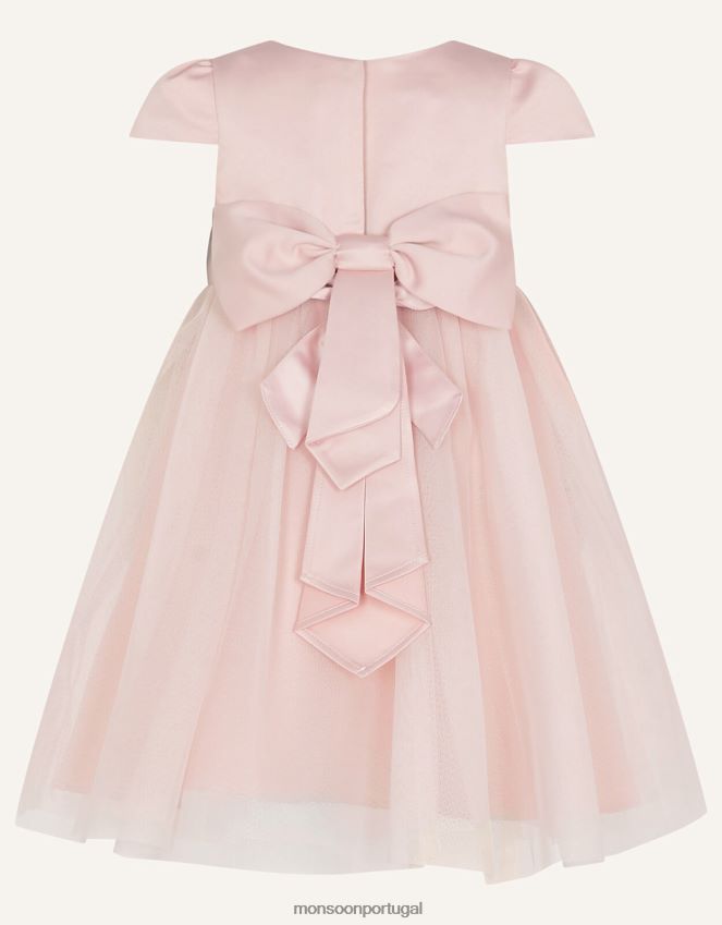roupas vestido de dama de honra de tule para bebê Monsoon garota rosa RPLH8F2103