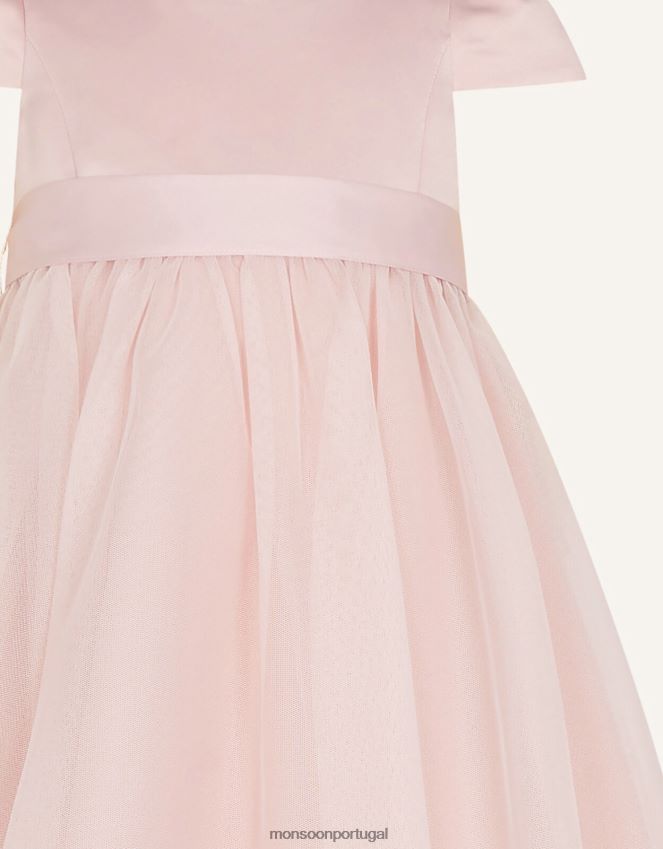 roupas vestido de dama de honra de tule para bebê Monsoon garota rosa RPLH8F2103