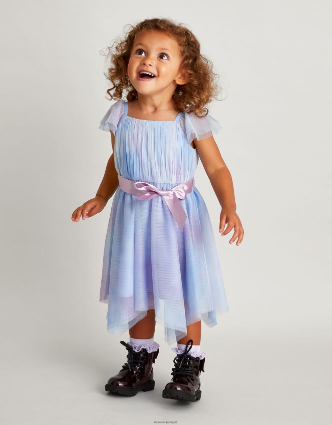 roupas vestido de festa baby theodora ombre Monsoon garota multi RPLH8F2093