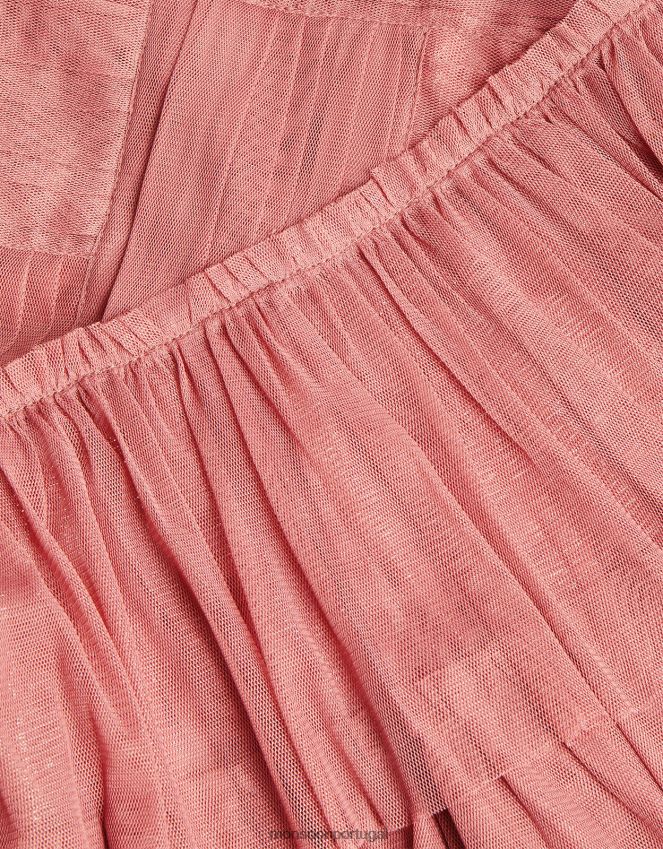 roupas vestido de festa em malha Monsoon garota rosa RPLH8F1737