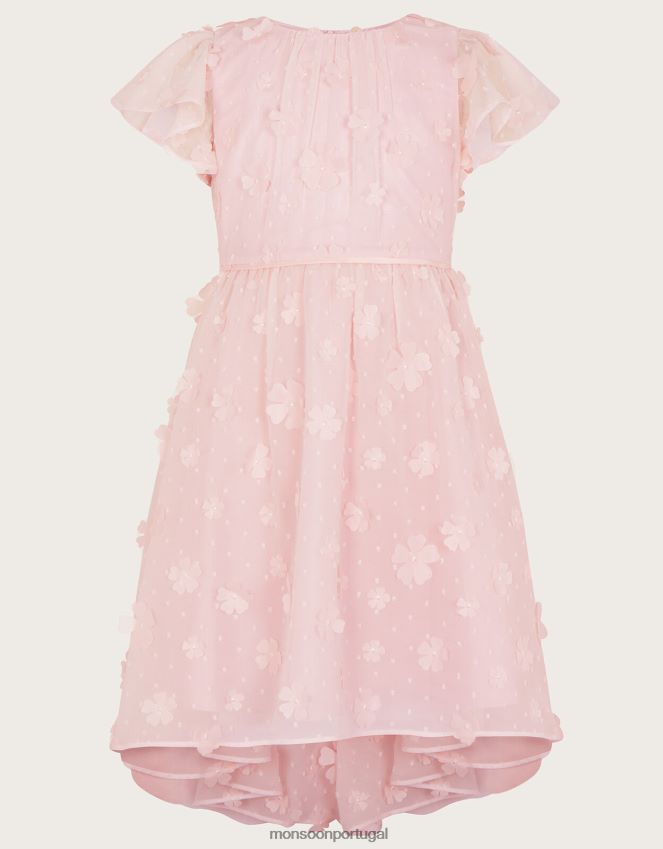 roupas vestido de flor 3d petúnia Monsoon garota rosa RPLH8F1593