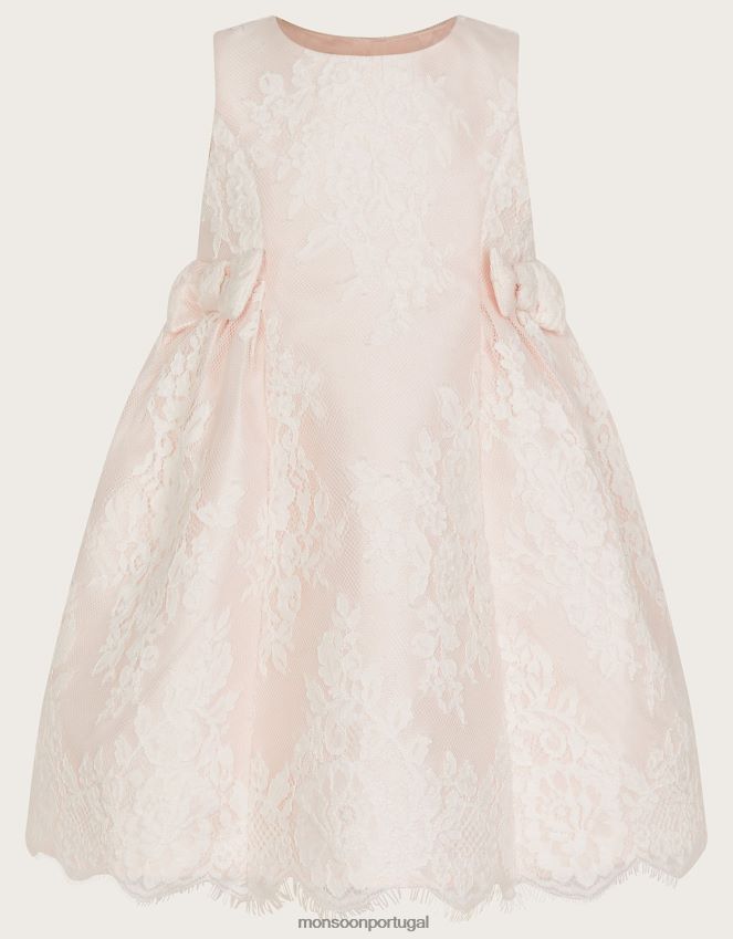 roupas vestido de renda baby lola Monsoon garota rosa RPLH8F2165
