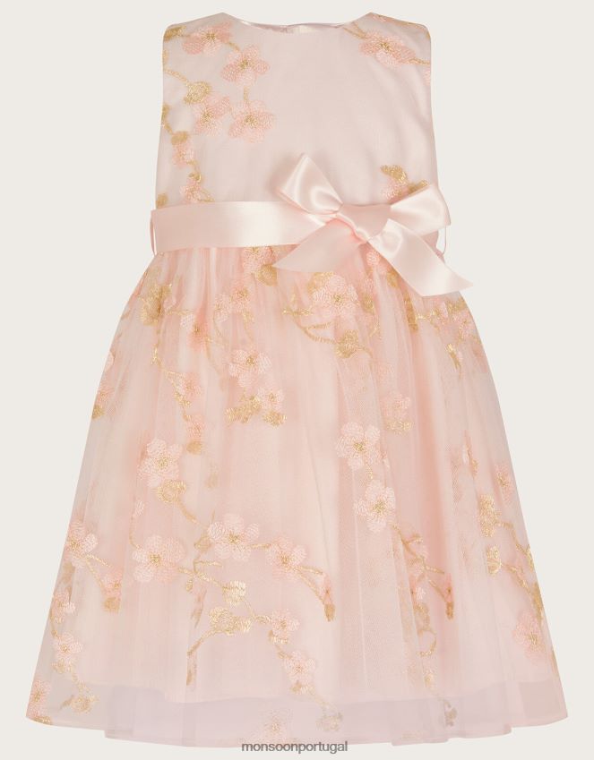 roupas vestido de renda de flor de bebê Monsoon garota rosa RPLH8F2097
