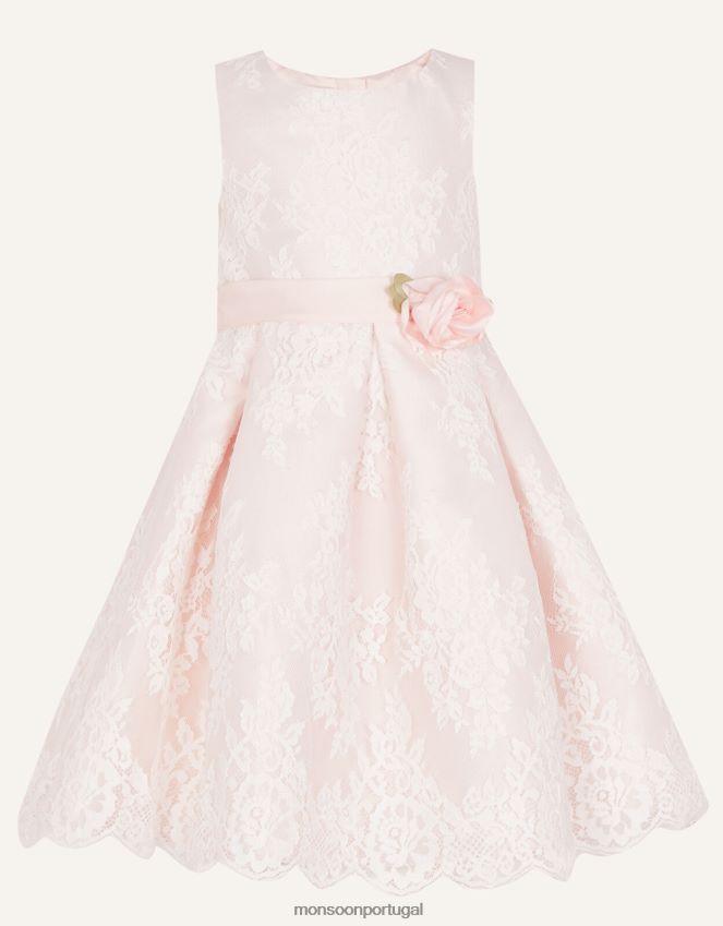 roupas vestido de renda lola Monsoon garota rosa RPLH8F2040
