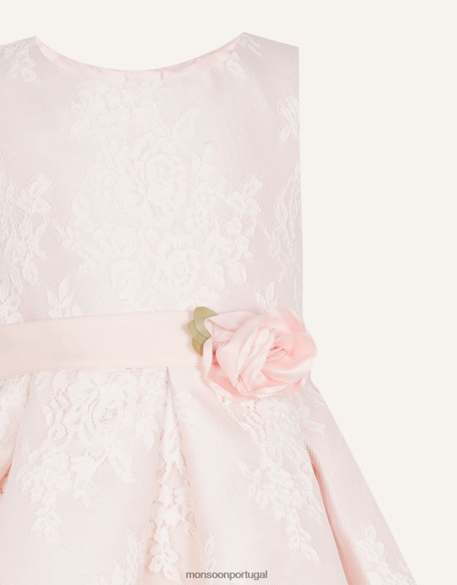 roupas vestido de renda lola Monsoon garota rosa RPLH8F2040