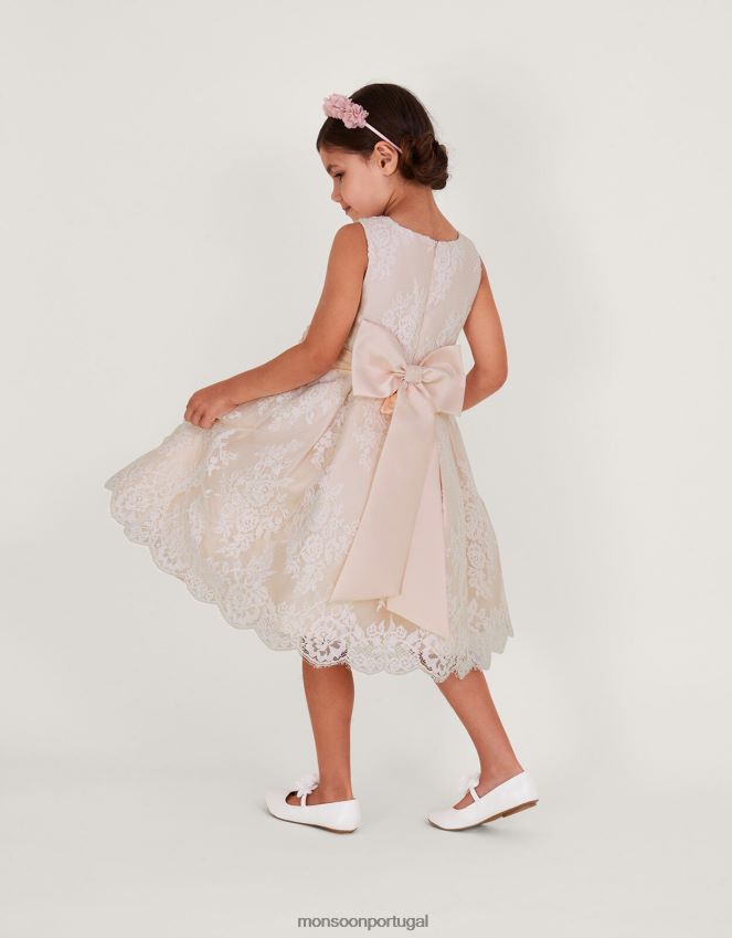 roupas vestido de renda lola Monsoon garota rosa RPLH8F2046