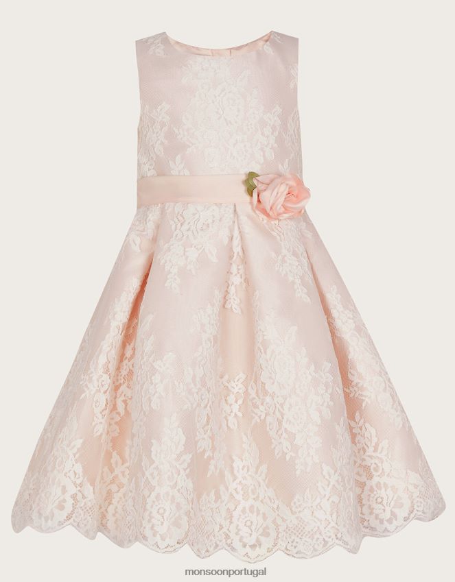 roupas vestido de renda lola Monsoon garota rosa RPLH8F2046