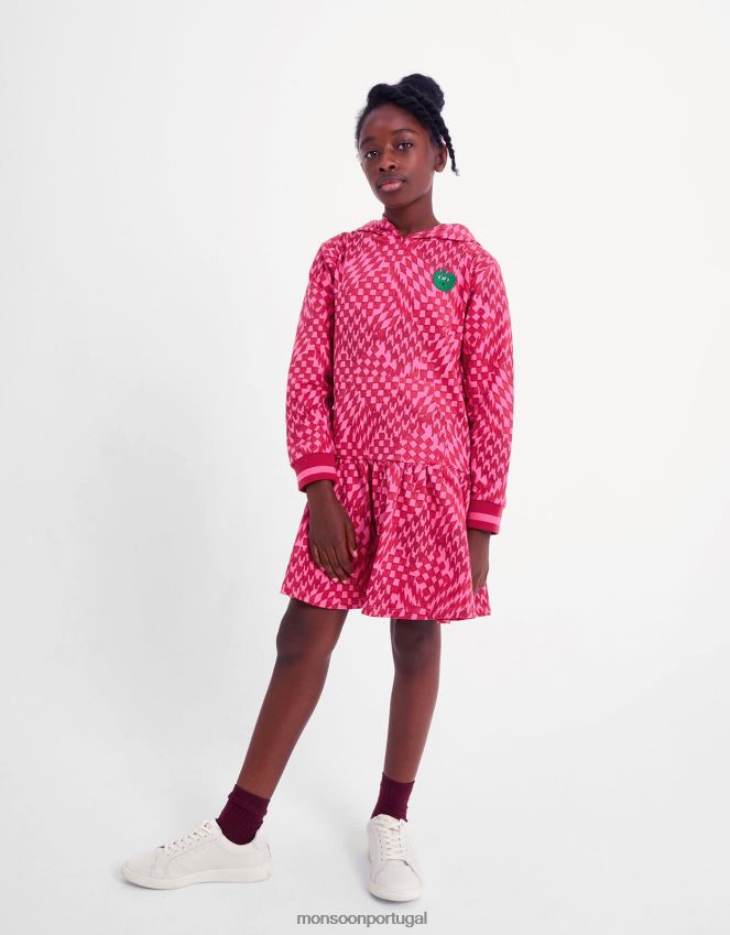 roupas vestido de skatista com capuz Monsoon garota vermelho RPLH8F1655