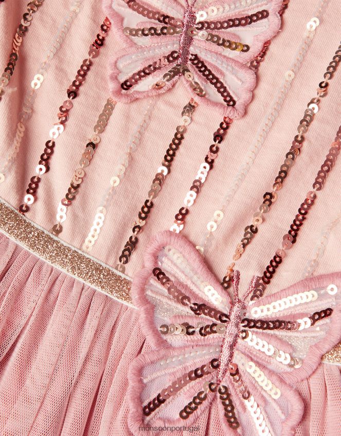 roupas vestido disco borboleta alto baixo Monsoon garota nu RPLH8F1803