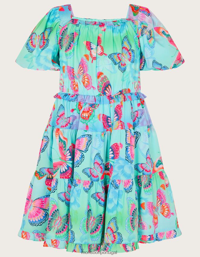 roupas vestido em camadas borboleta ombre Monsoon garota multi RPLH8F1863