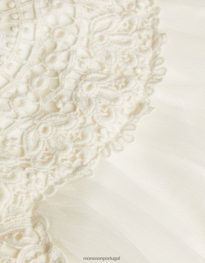 roupas vestido estela Monsoon garota marfim RPLH8F1772