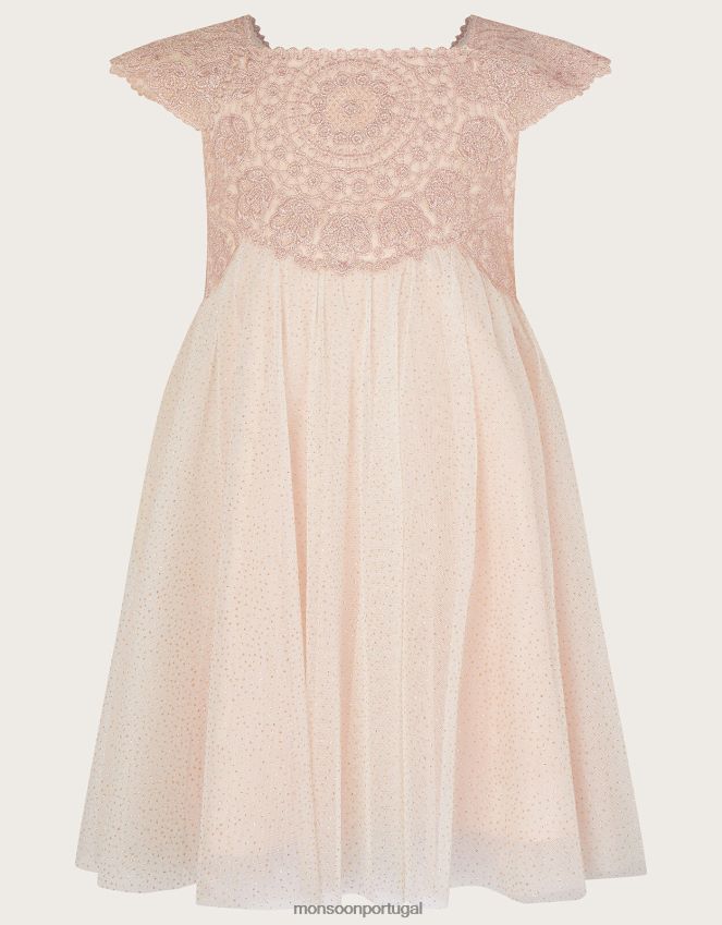 roupas vestido estella bebê Monsoon garota rosa RPLH8F2108