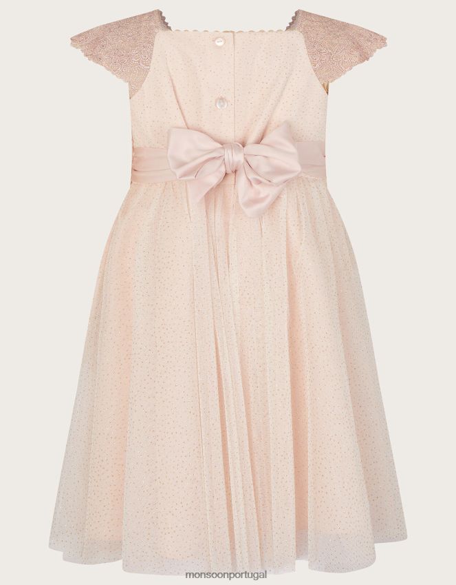roupas vestido estella bebê Monsoon garota rosa RPLH8F2108