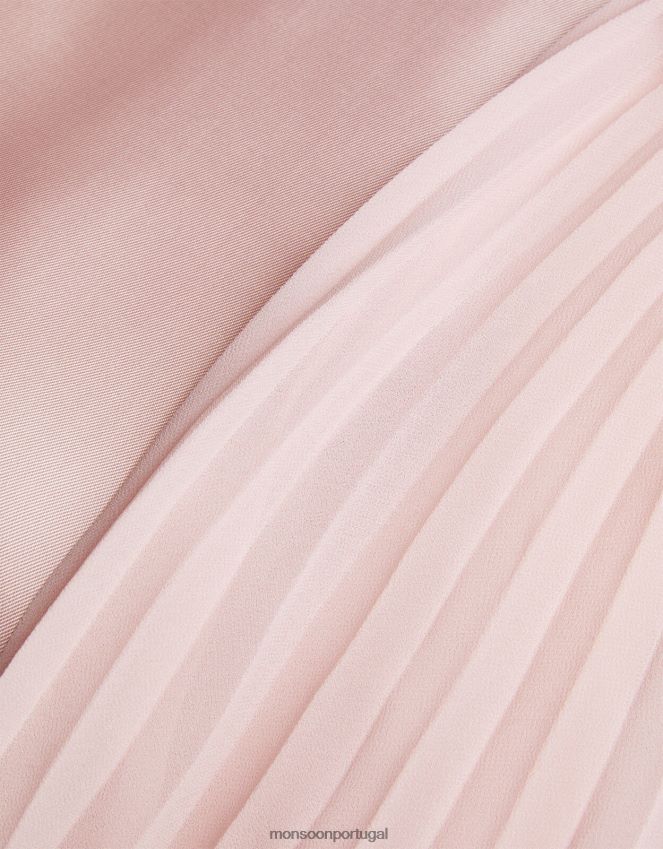 roupas vestido infantil polly plissado para madrinha de casamento Monsoon garota rosa RPLH8F2116