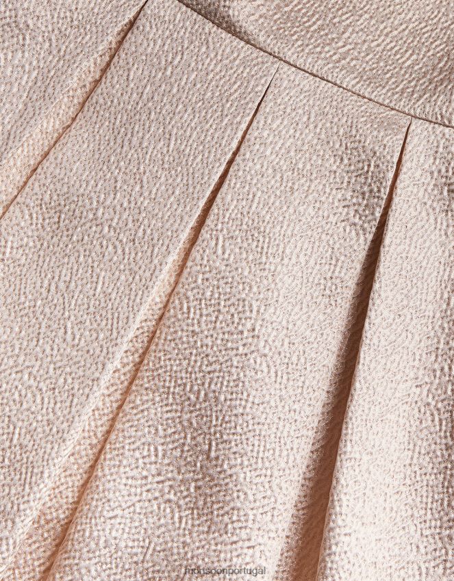 roupas vestido jacquard de um ombro só Monsoon garota ouro RPLH8F1946