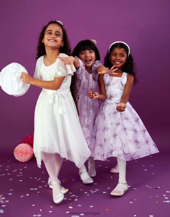 roupas vestido julieta em renda Monsoon garota marfim RPLH8F1823