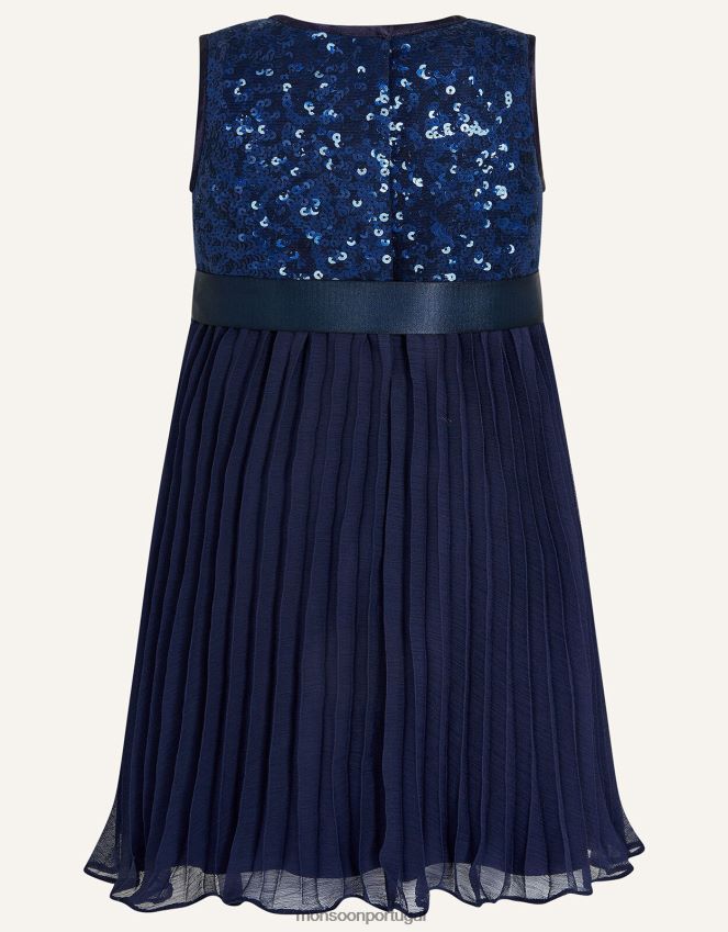 roupas vestido keita bebê Monsoon garota azul-marinho) RPLH8F2124