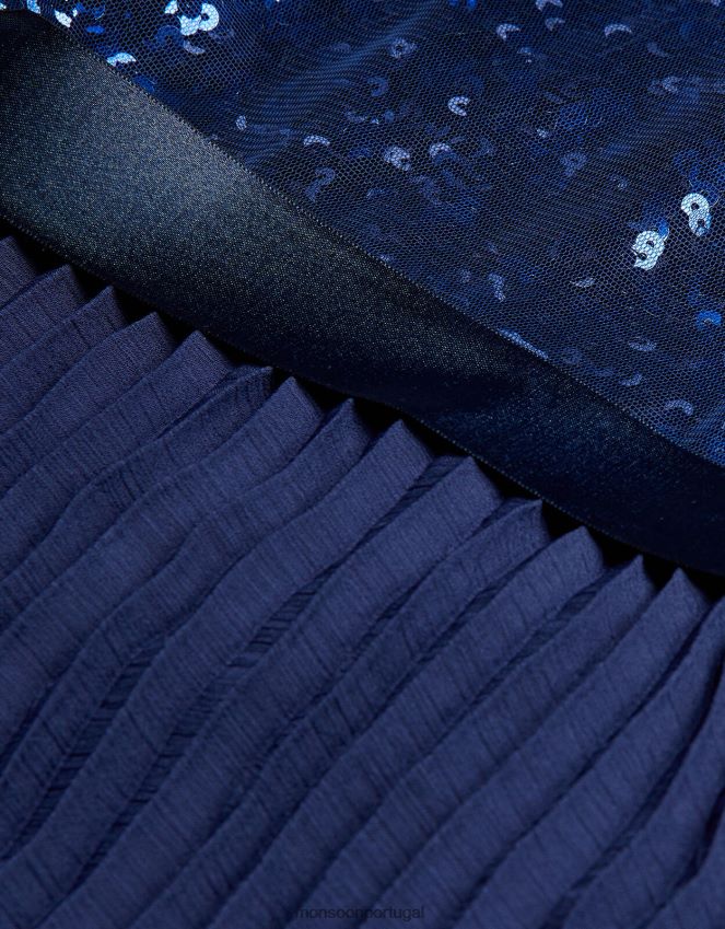 roupas vestido keita bebê Monsoon garota azul-marinho) RPLH8F2124