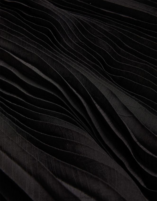 roupas vestido plissado rubina Monsoon garota preto RPLH8F1751