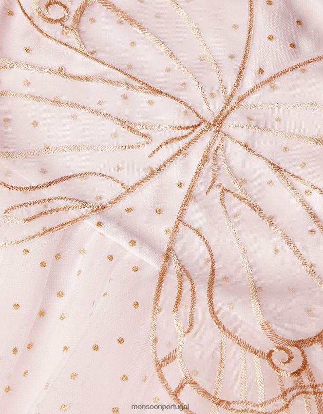 roupas vestido terra das maravilhas com asas de borboleta Monsoon garota rosa RPLH8F1596