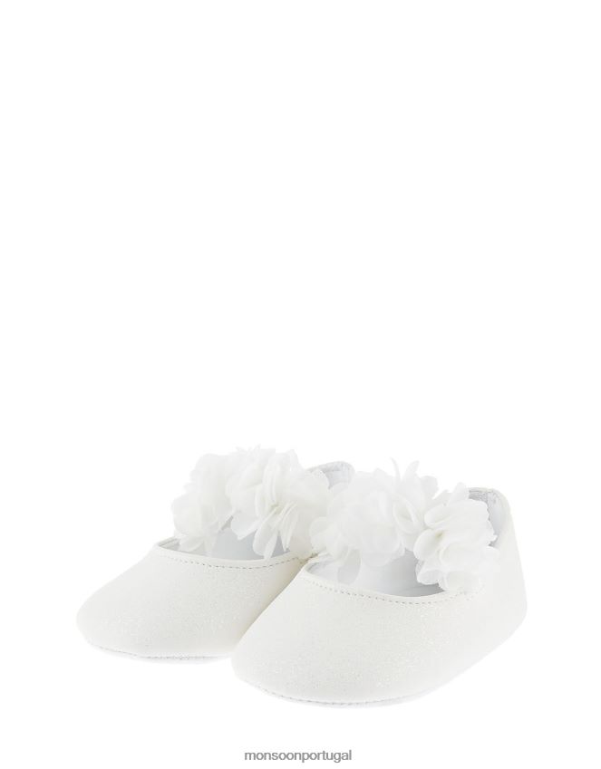 calçados botas corsage brilhantes Monsoon crianças marfim RPLH8F2378