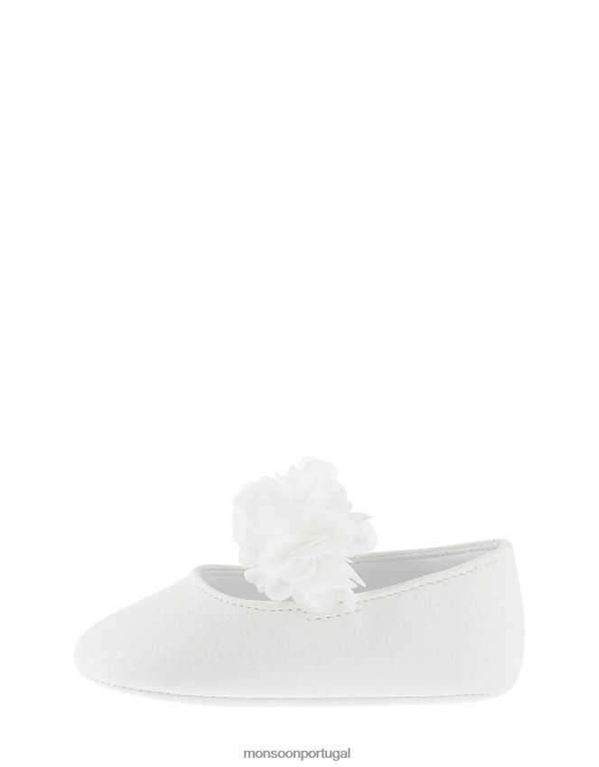calçados botas corsage brilhantes Monsoon crianças marfim RPLH8F2378