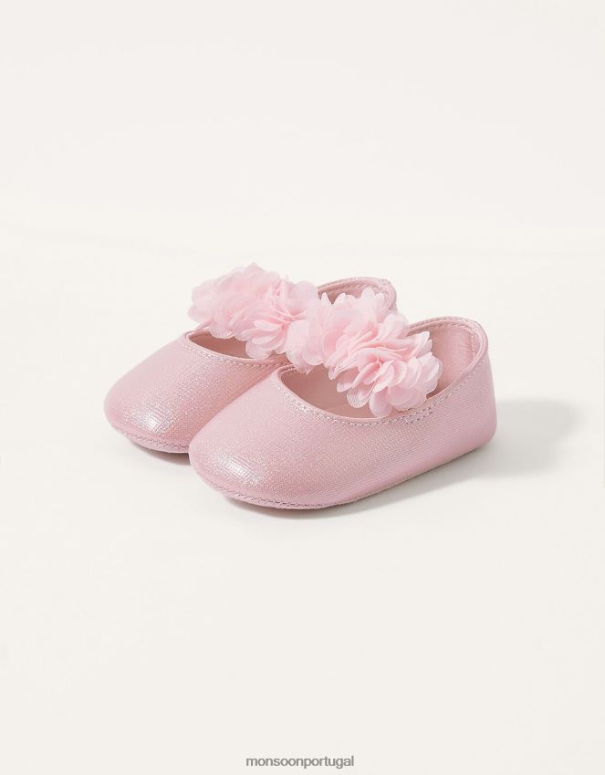 calçados botas corsage brilhantes Monsoon crianças rosa RPLH8F2360