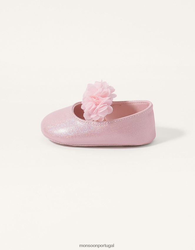 calçados botas corsage brilhantes Monsoon crianças rosa RPLH8F2360
