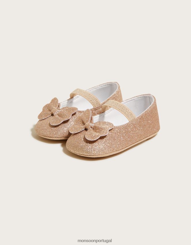 calçados botas de borboleta Monsoon crianças ouro RPLH8F2394