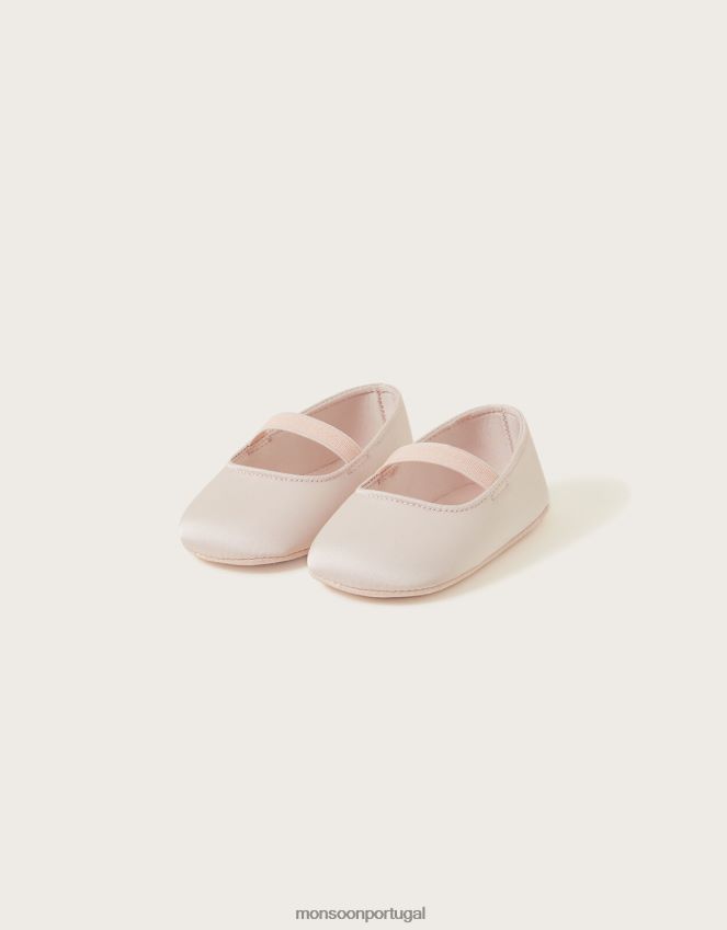 calçados sapatinho de cetim baby sadie Monsoon crianças rosa RPLH8F2314