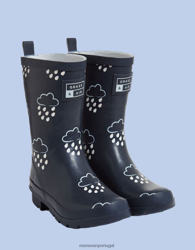 calçados galochas reveladoras de cor grass and air júnior azul Monsoon crianças azul-marinho) RPLH8F2374