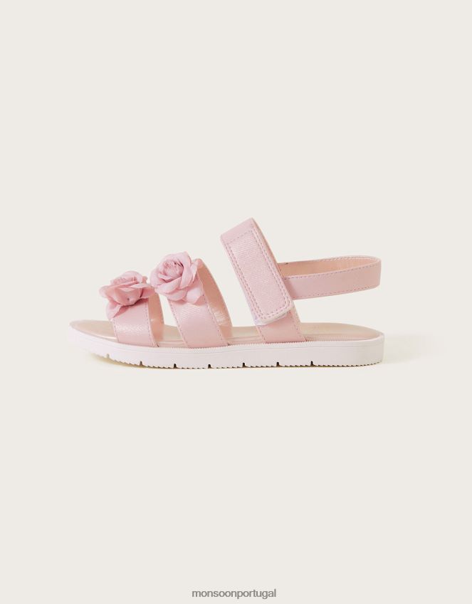 calçados sandálias com brilho rosa Monsoon garota rosa RPLH8F2799