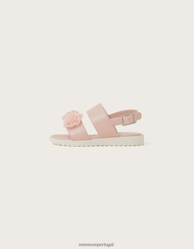 calçados sandalias rosas Monsoon crianças rosa RPLH8F2801