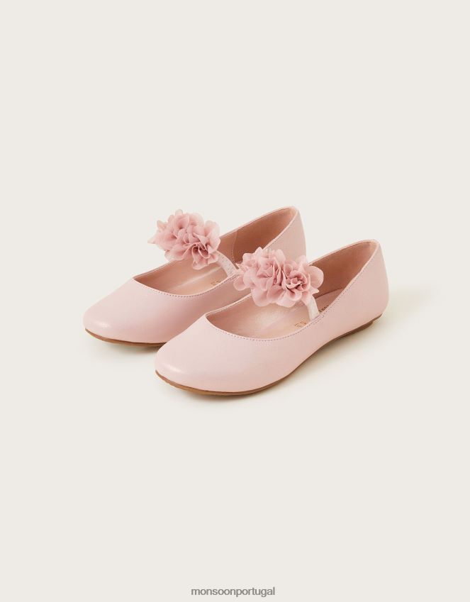 calçados sapatilhas de bailarina corpete Monsoon garota rosa RPLH8F2339