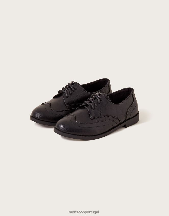 calçados sapato brogue preto Monsoon garoto preto RPLH8F2341