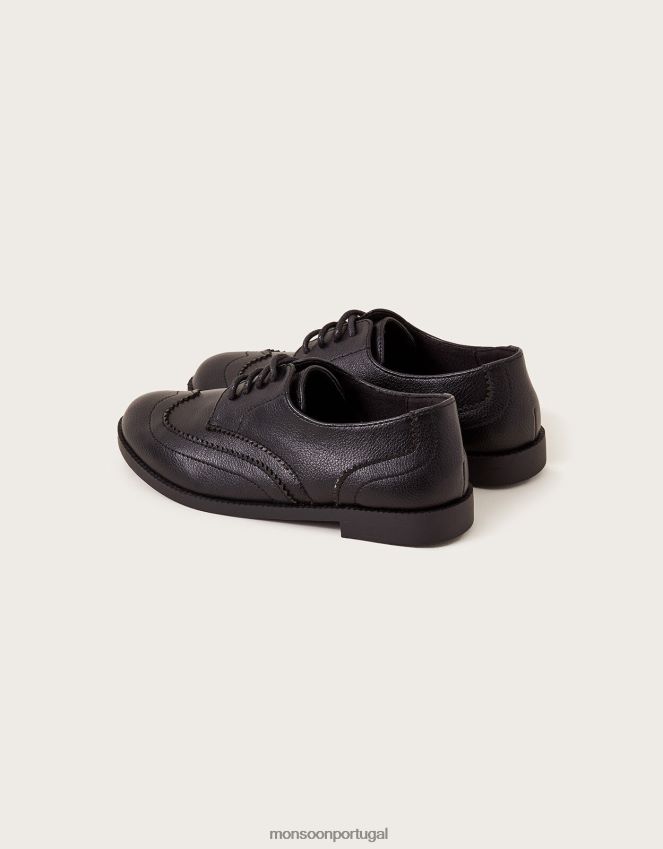 calçados sapato brogue preto Monsoon garoto preto RPLH8F2341